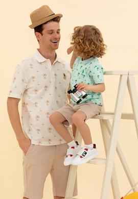 Erkek Krem Polo Yaka Tişört - 50265054017