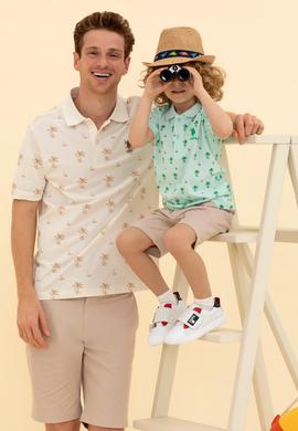 Erkek Krem Polo Yaka Tişört - 50265054017
