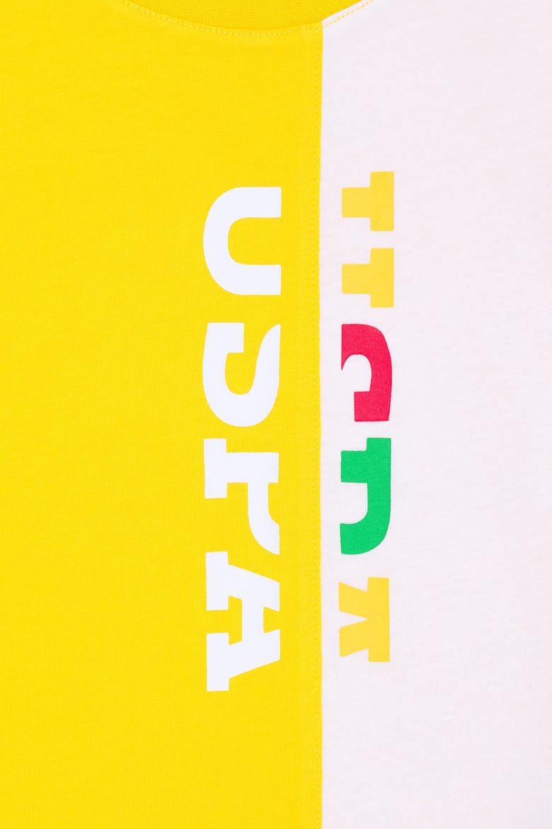 Çocuk Sarı Bisiklet Yaka Tişört - 50265959005