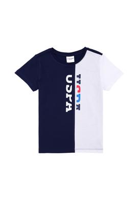 Çocuk Lacivert Bisiklet Yaka Tişört - 50265959023