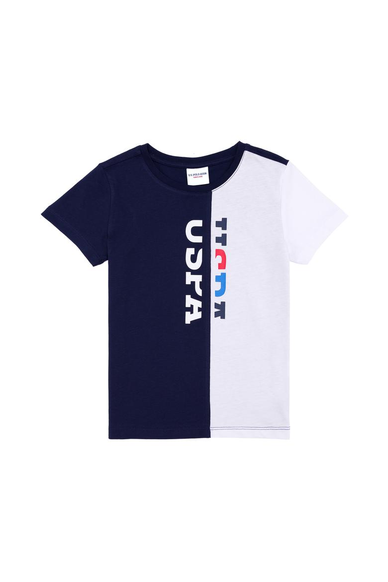 Çocuk Lacivert Bisiklet Yaka Tişört - 50265959023