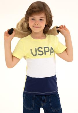 Çocuk Açık Sarı Bisiklet Yaka Tişört - 50265974008