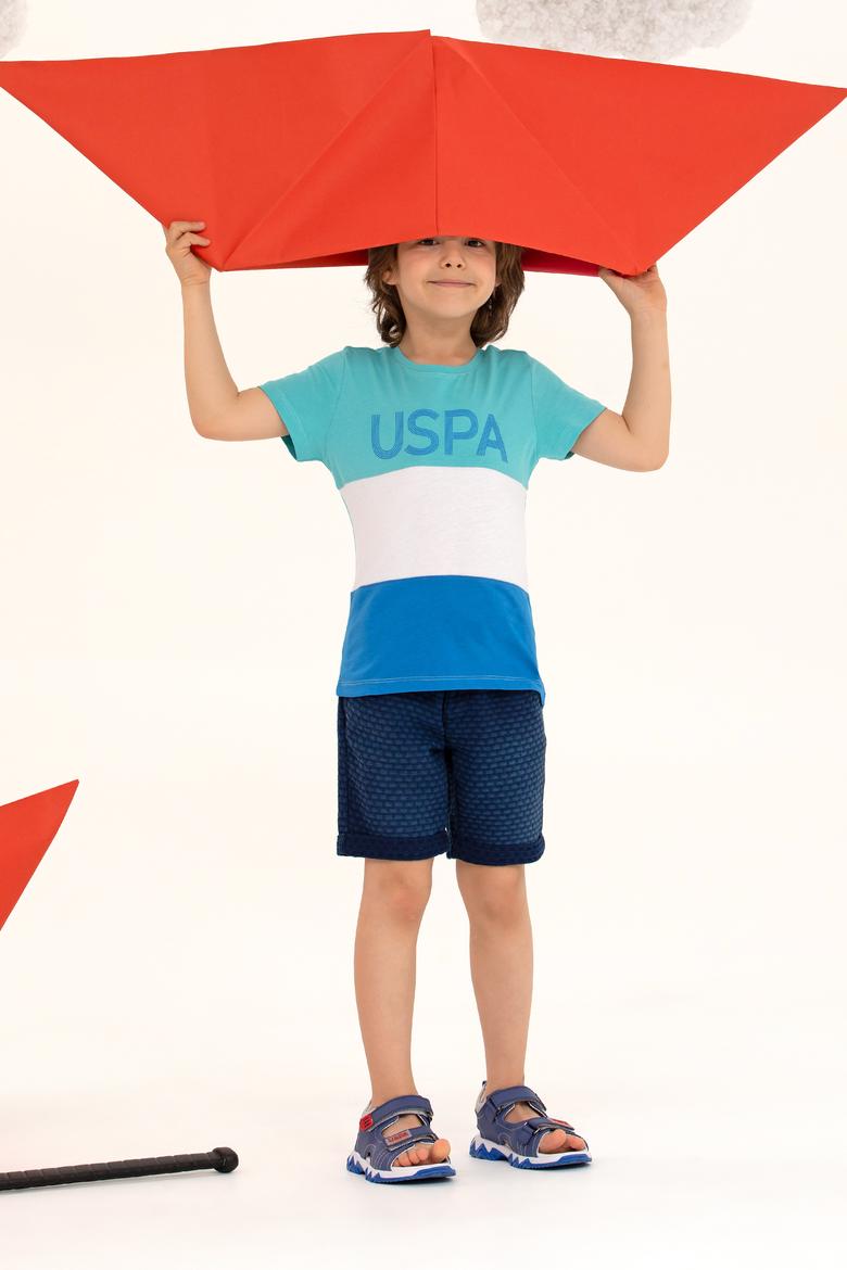 Çocuk Mint Yeşili Bisiklet Yaka Tişört - 50265974021