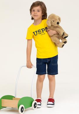 Çocuk Sarı Bisiklet Yaka Tişört - 50265978003