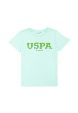 Çocuk Su Yeşili Bisiklet Yaka Tişört - 50265978031