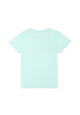 Çocuk Su Yeşili Bisiklet Yaka Tişört - 50265978031