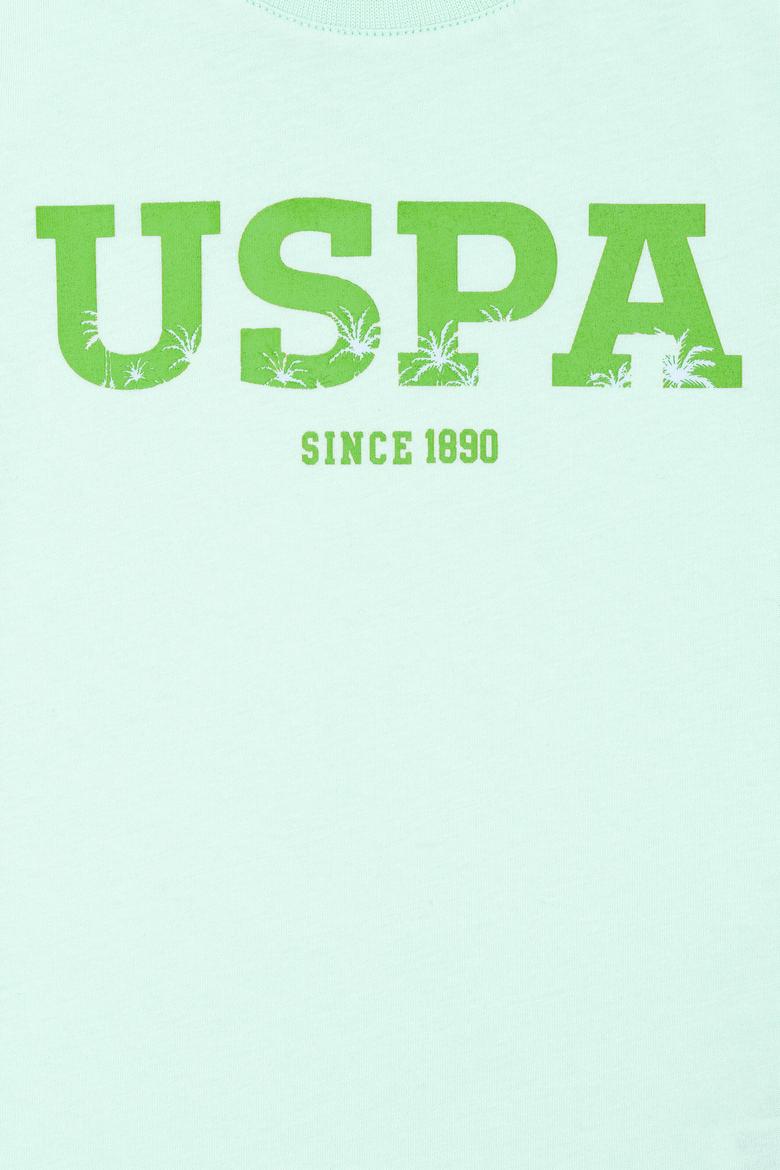 Çocuk Su Yeşili Bisiklet Yaka Tişört - 50265978031