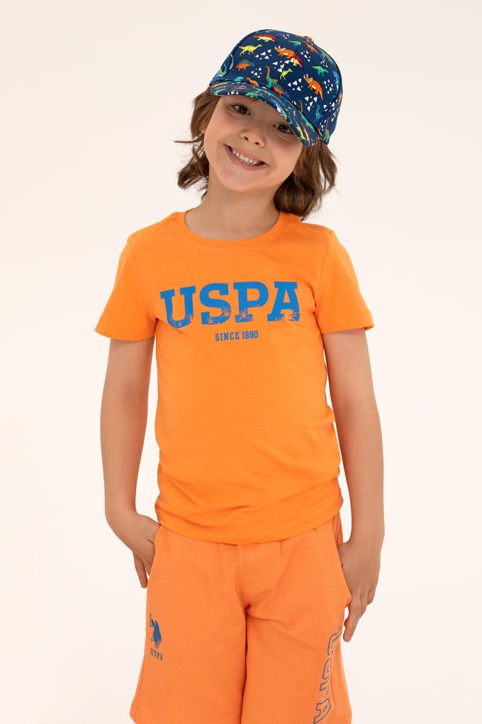 Çocuk Turuncu Bisiklet Yaka Tişört