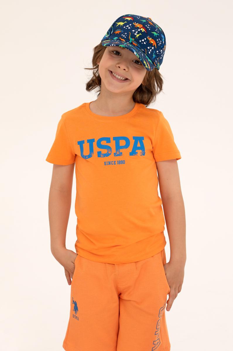 Çocuk Turuncu Bisiklet Yaka Tişört