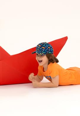 Çocuk Turuncu Bisiklet Yaka Tişört - 50265978036