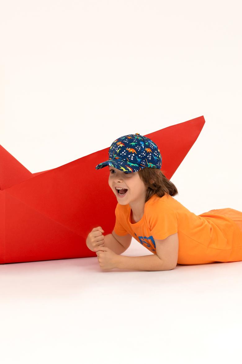 Çocuk Turuncu Bisiklet Yaka Tişört - 50265978036