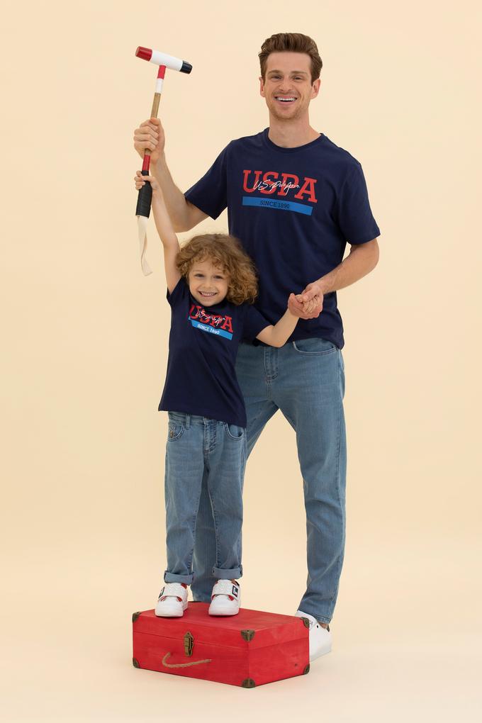 Çocuk Lacivert Bisiklet Yaka Tişört