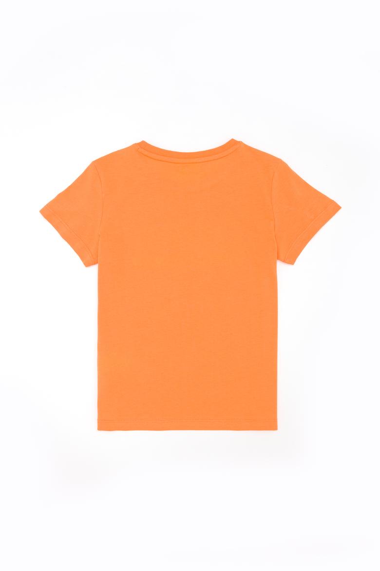 Çocuk Turuncu Bisiklet Yaka Tişört - 50265992044