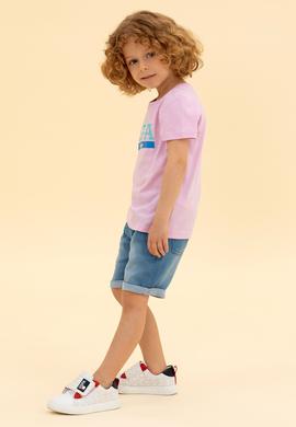 Çocuk Manolya Bisiklet Yaka Tişört - 50265992060