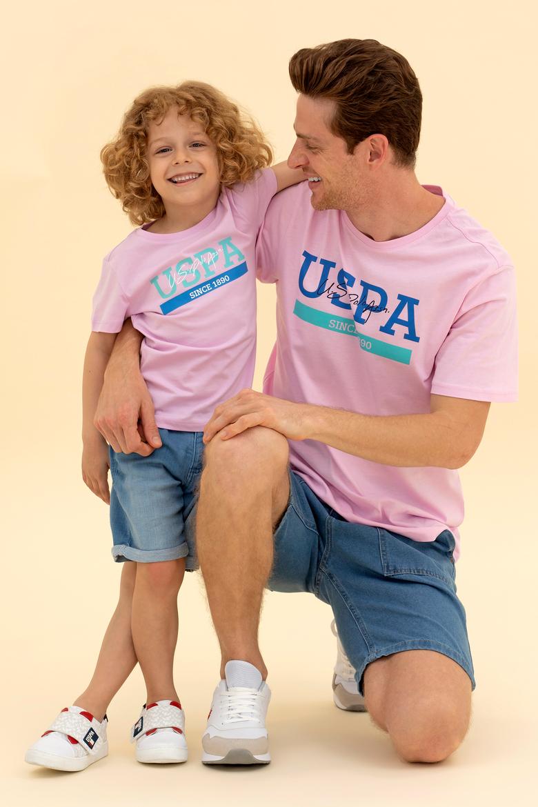 Çocuk Manolya Bisiklet Yaka Tişört - 50265992060