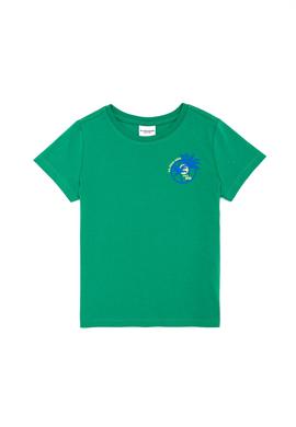 Çocuk Yeşil Bisiklet Yaka Tişört - 50266012024