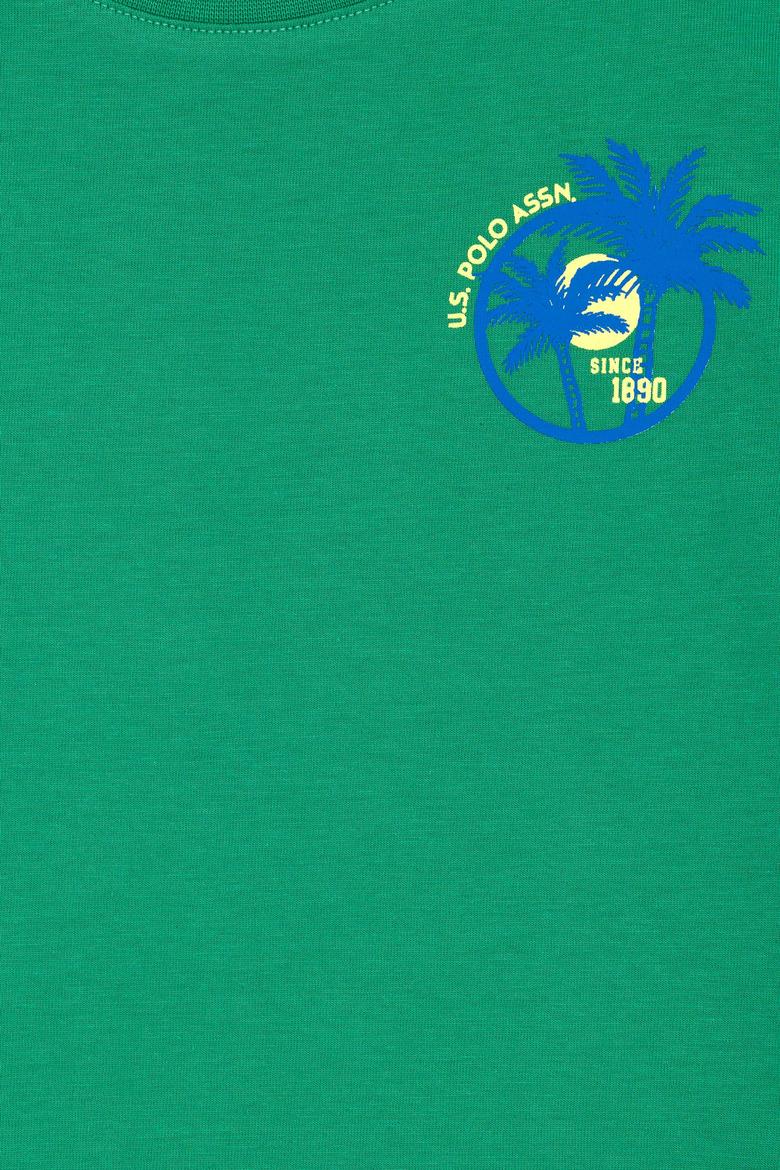 Çocuk Yeşil Bisiklet Yaka Tişört - 50266012024