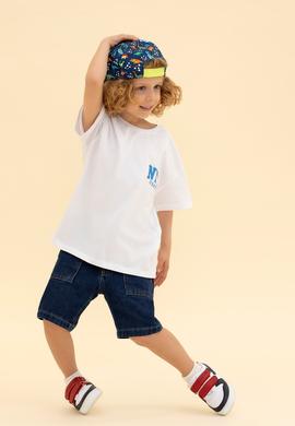 Çocuk Beyaz Bisiklet Yaka Tişört - 50266030001