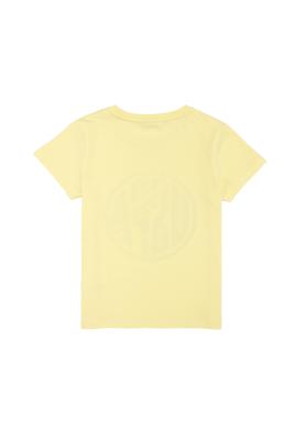 Çocuk Açık Sarı Bisiklet Yaka Tişört - 50266038013