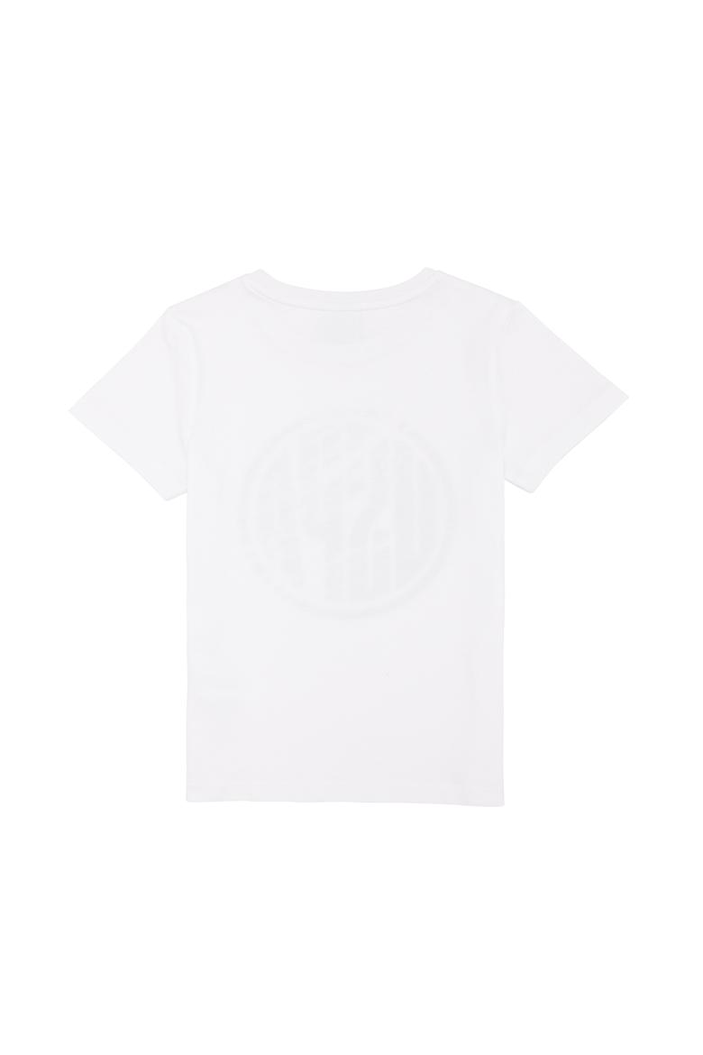 Çocuk Beyaz Bisiklet Yaka Tişört - 50266038039