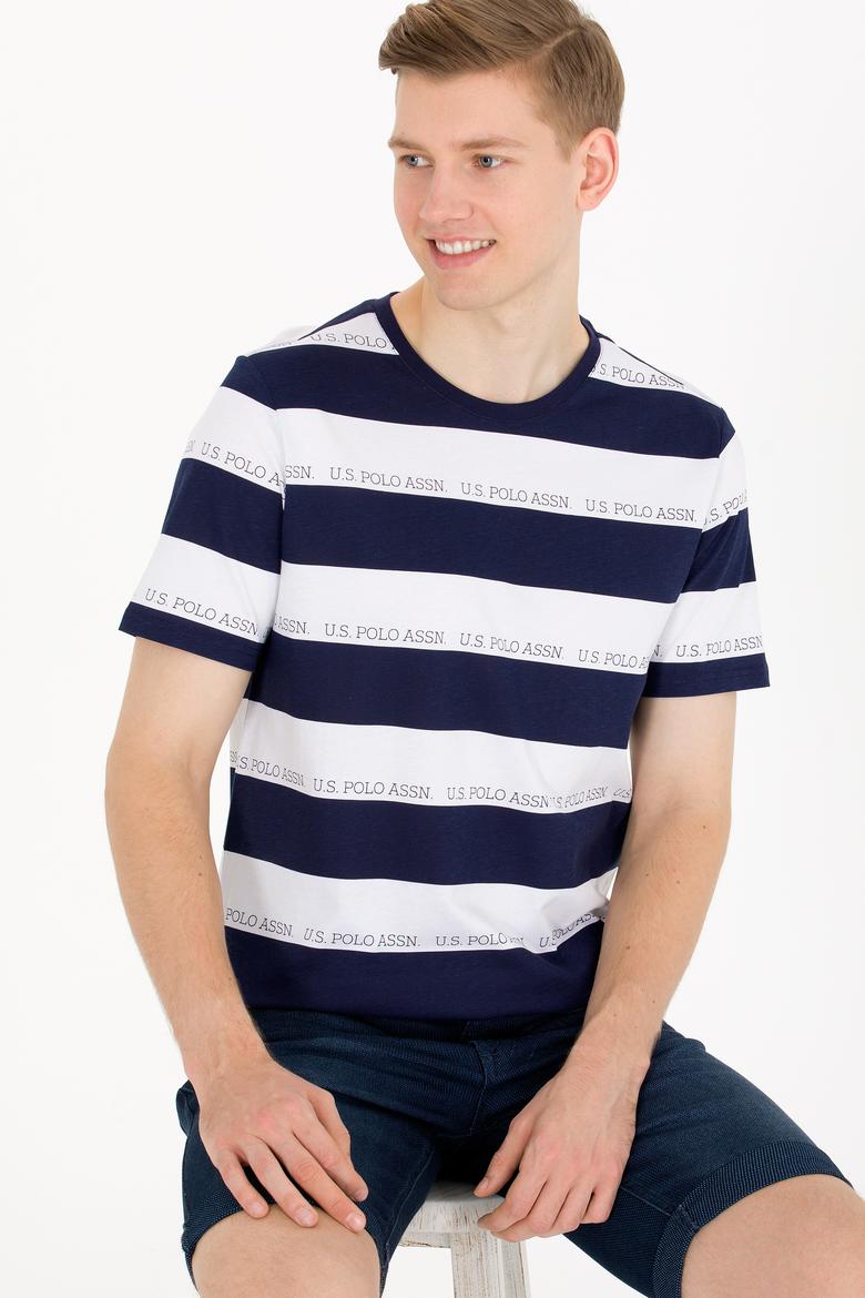 Erkek Lacivert Bisiklet Yaka Tişört - 50264971010