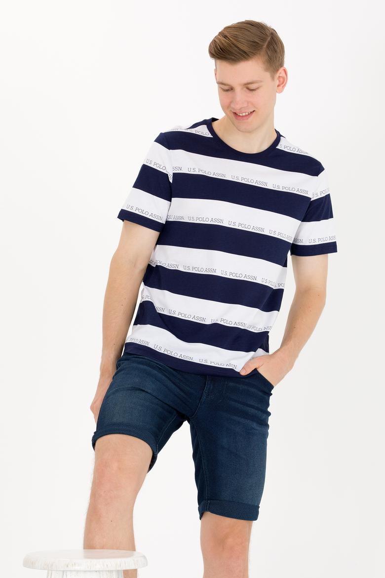 Erkek Lacivert Bisiklet Yaka Tişört - 50264971010