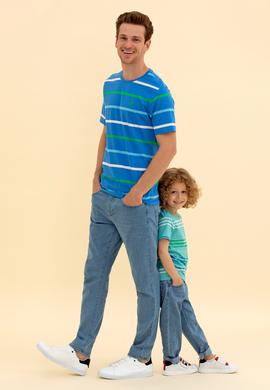 Erkek Saks Bisiklet Yaka Tişört - 50265362037