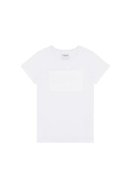 Çocuk Beyaz Bisiklet Yaka Tişört - 50263561005