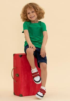 Çocuk Yeşil Bisiklet Yaka Tişört - 50263561034