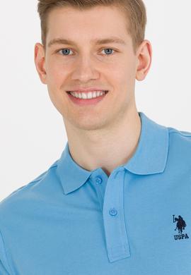 Erkek Turkuaz Basic Polo Yaka Tişört - 50264891163