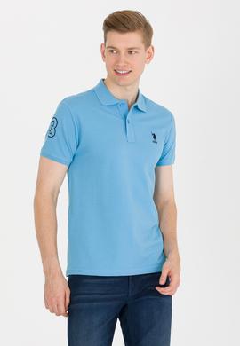 Erkek Turkuaz Basic Polo Yaka Tişört - 50264891163