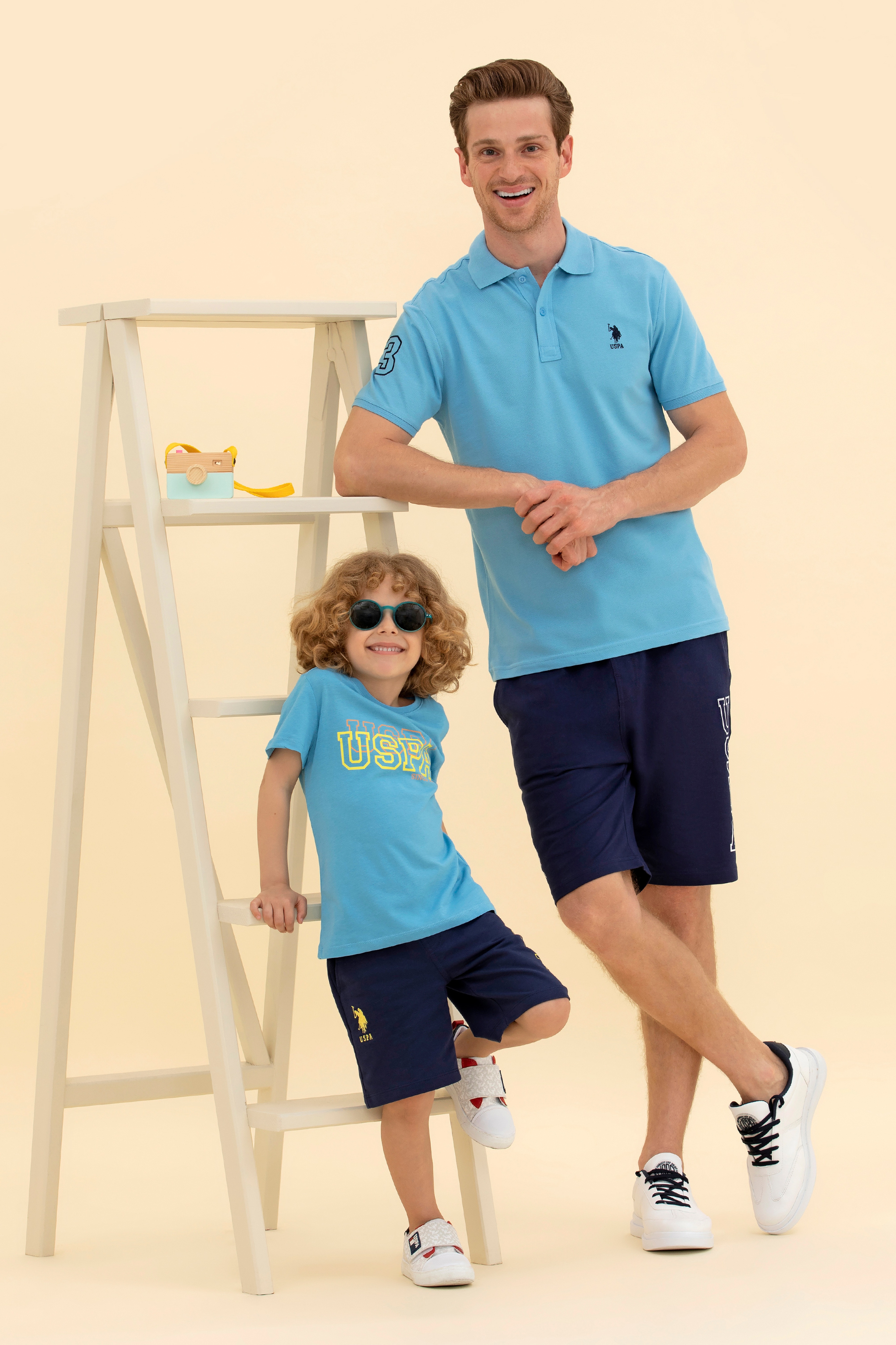 Erkek Turkuaz Basic Polo Yaka Tişört - Image 1