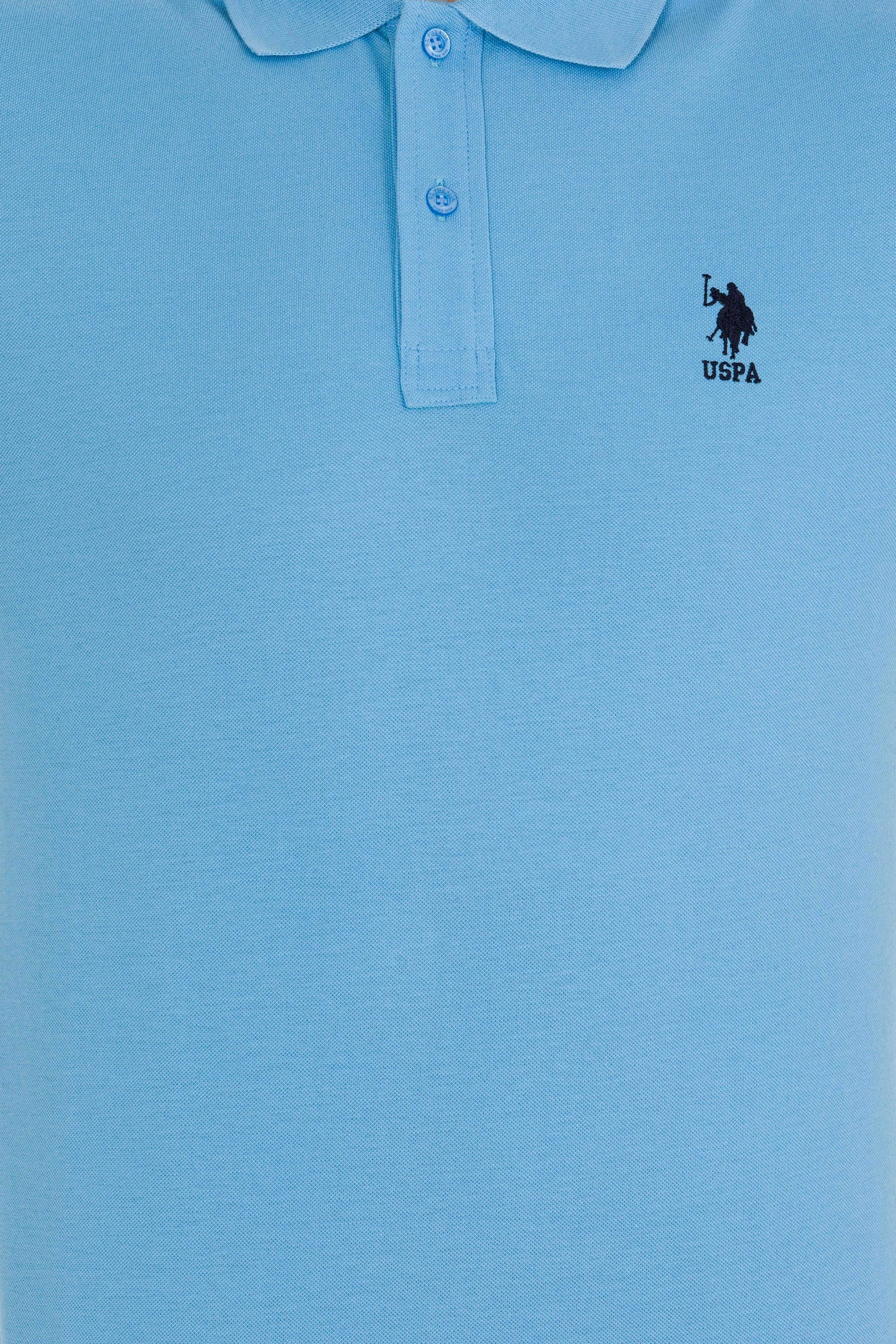 Erkek Turkuaz Basic Polo Yaka Tişört