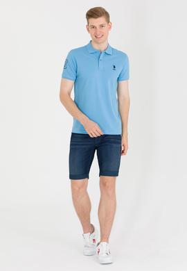 Erkek Turkuaz Basic Polo Yaka Tişört - 50264891163