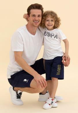 Erkek Beyaz Basic Bisiklet Yaka Tişört - 50264918018