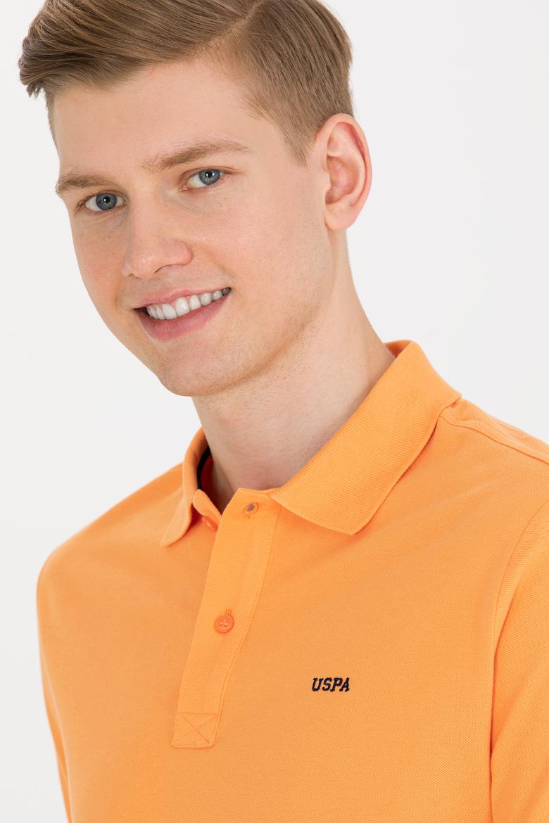 Erkek Turuncu Basic Polo Yaka Tişört - 50264892157