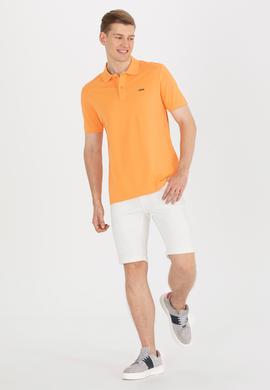 Erkek Turuncu Basic Polo Yaka Tişört - 50264892157