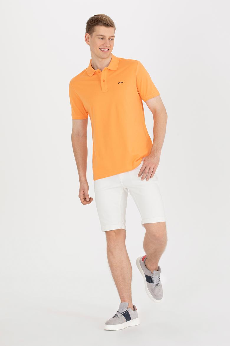 Erkek Turuncu Basic Polo Yaka Tişört - 50264892157