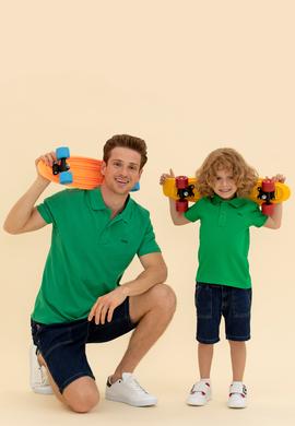 Erkek Yeşil Basic Polo Yaka Tişört - 50264892078