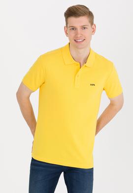 Erkek Koyu Sarı Basic Polo Yaka Tişört - 50264892048
