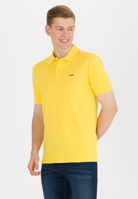 Erkek Koyu Sarı Basic Polo Yaka Tişört - 50264892048