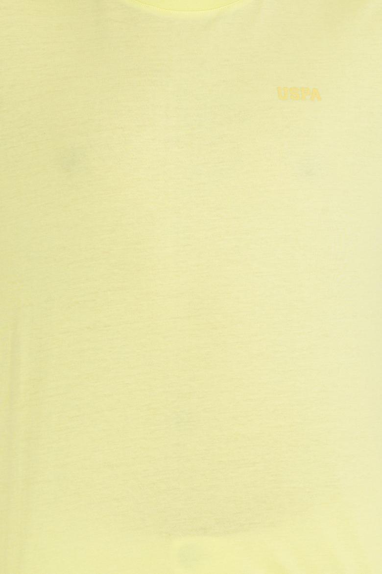Erkek Açık Sarı Basic Bisiklet Yaka Tişört - 50264918008