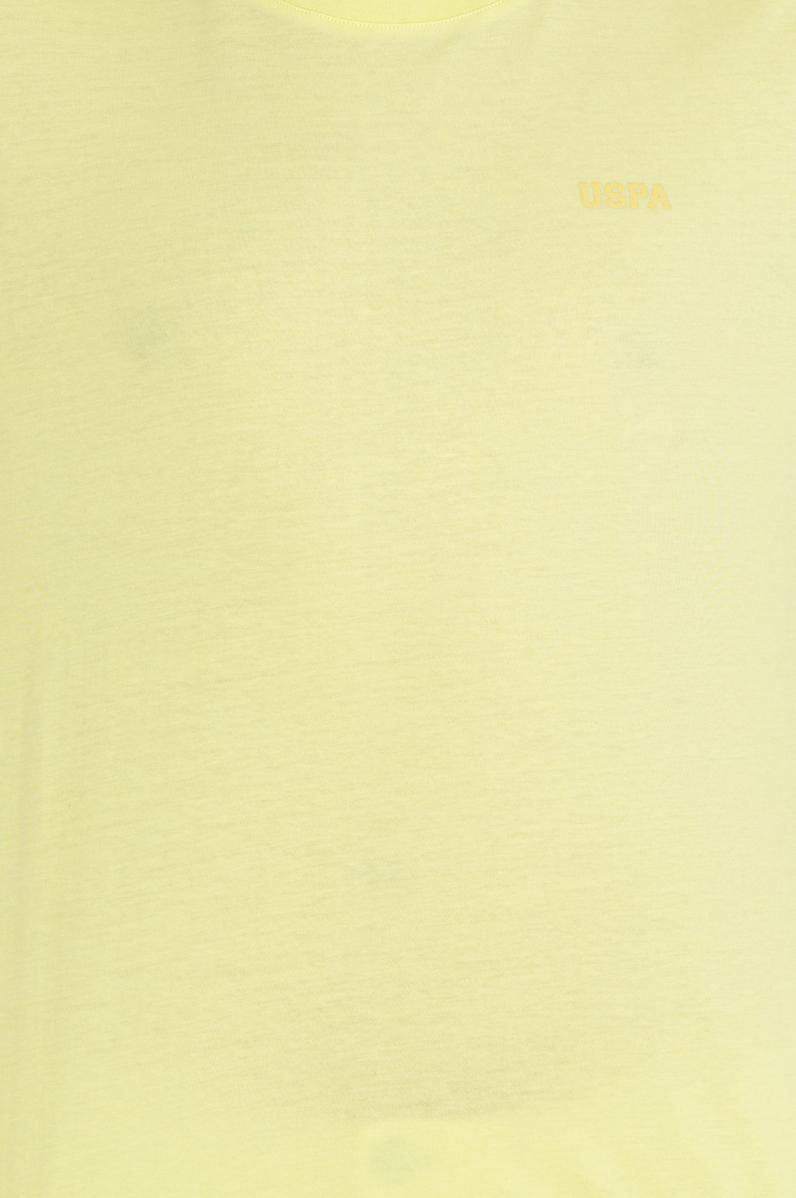 Erkek Açık Sarı Basic Bisiklet Yaka Tişört