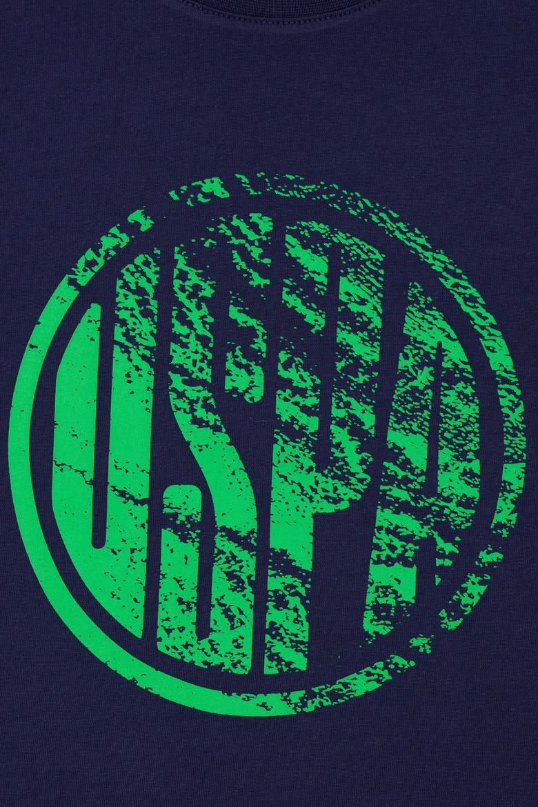 Çocuk Lacivert Bisiklet Yaka Tişört - 50266038001