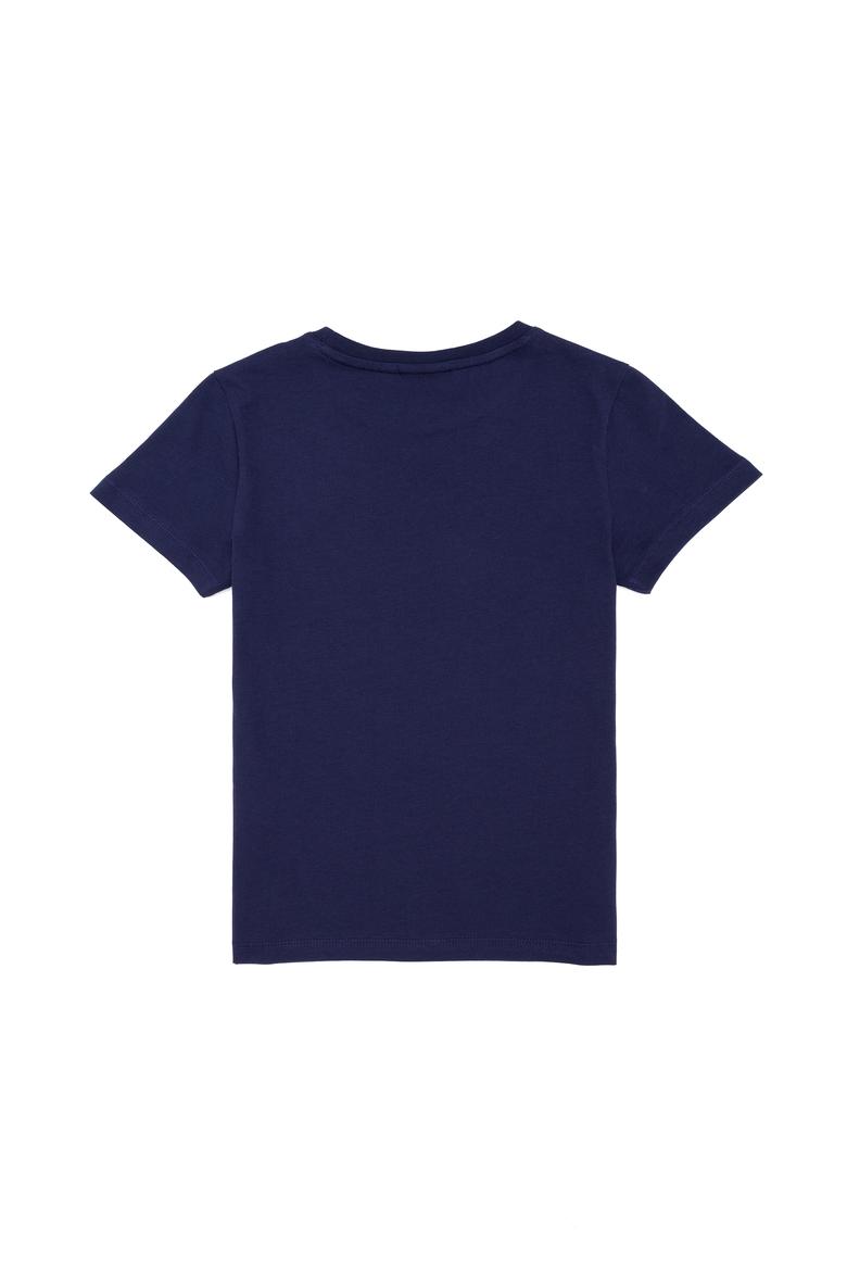 Çocuk Lacivert Bisiklet Yaka Tişört - 50266038001