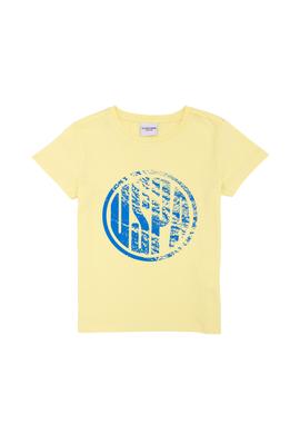 Çocuk Açık Sarı Bisiklet Yaka Tişört - 50266038013