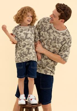 Erkek Taş Comfort Bisiklet Yaka Tişört - 50263488024