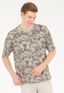 Erkek Taş Comfort Bisiklet Yaka Tişört - 50263488024