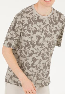 Erkek Taş Comfort Bisiklet Yaka Tişört - 50263488024