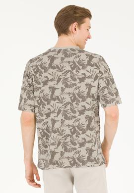 Erkek Taş Comfort Bisiklet Yaka Tişört - 50263488024